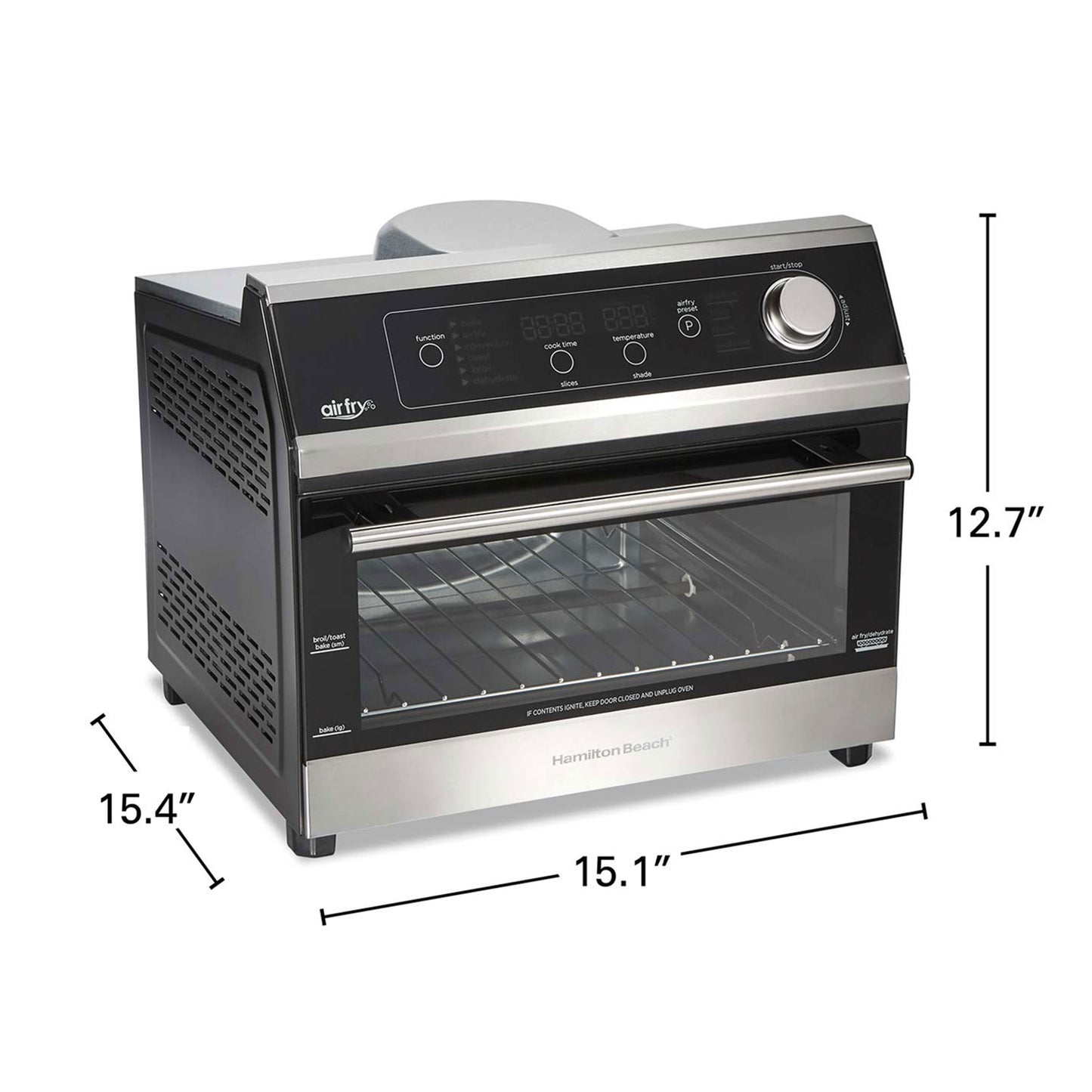 Digital Air Fryer Toaster Oven, 6 Slice Capacity