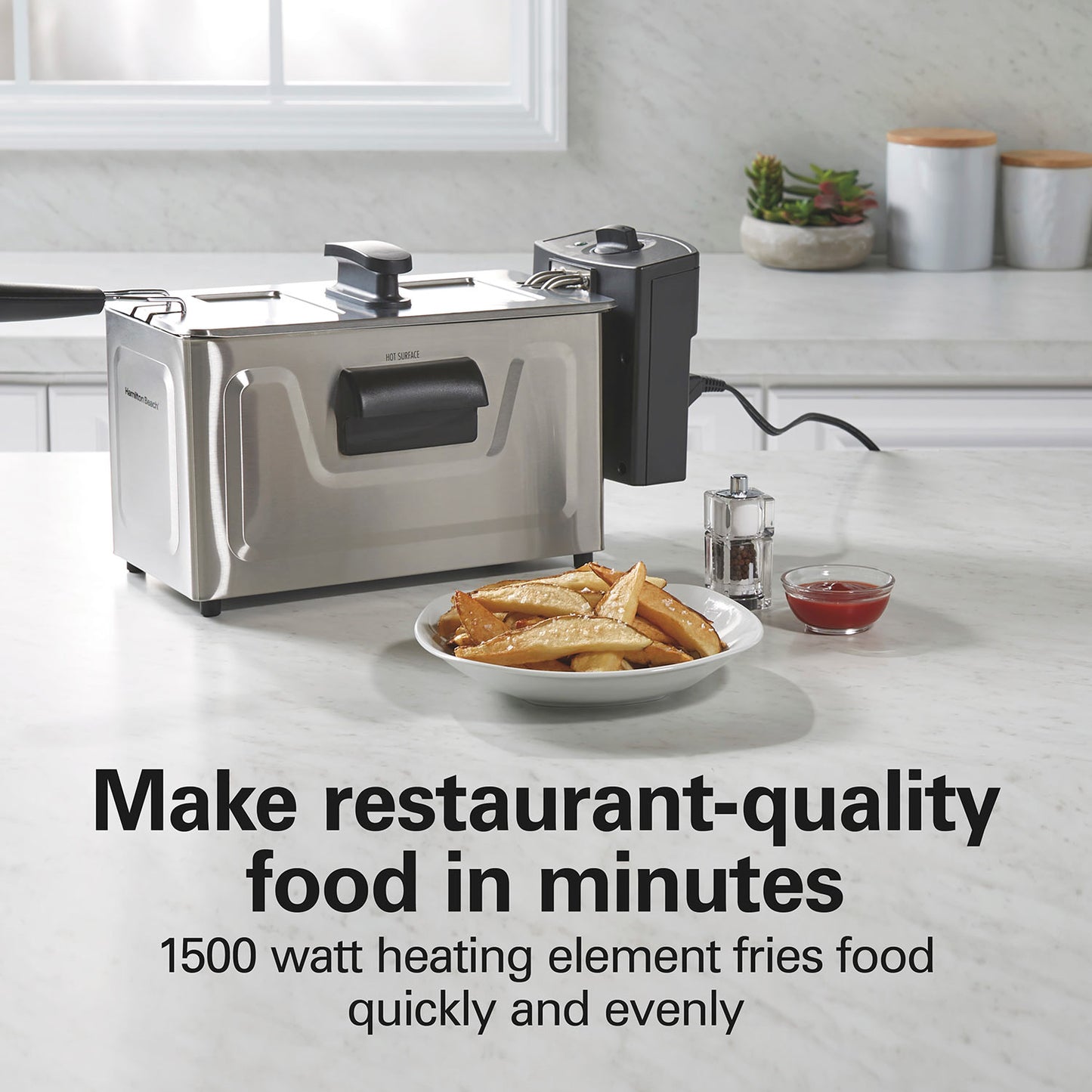 Deep Fryer, 2.8 Liters/12 Cup Food Capacity, Black